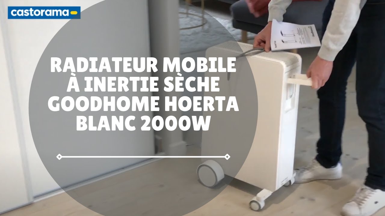 Avis consommateur: Radiateur mobile à inertie sèche GoodHome Hoerta blanc 2000W