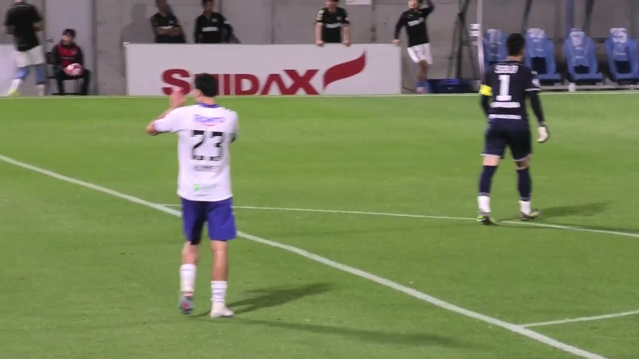 ガンバ大阪 デニスヒュメット選手がループシュートで先制ゴールを決める ヤマザキルヴァンカップ 3回戦 VS ジュビロ磐田 2025/5/21 ヤマハスタジアム