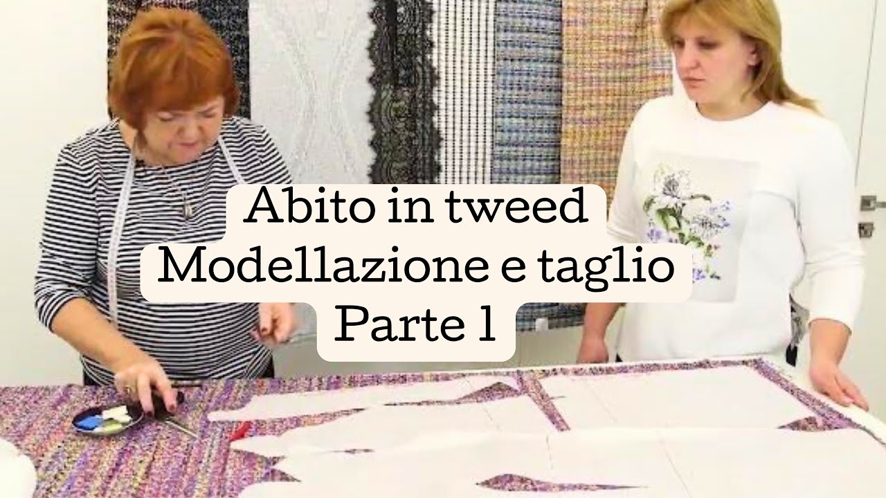 Abito in tweed stile CHANEL. Abito Natalia. Modellazione e taglio. Parte 1