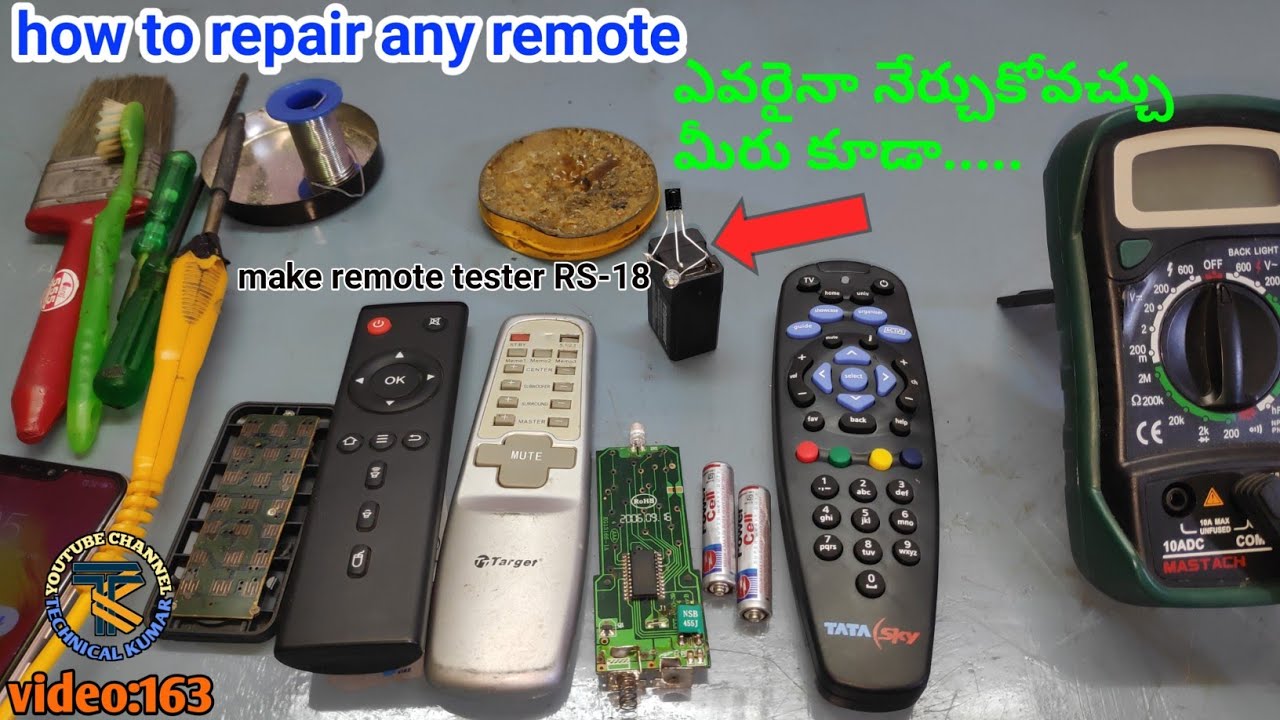 how to repair any remote control//how to make a IR remote tester in Telugu