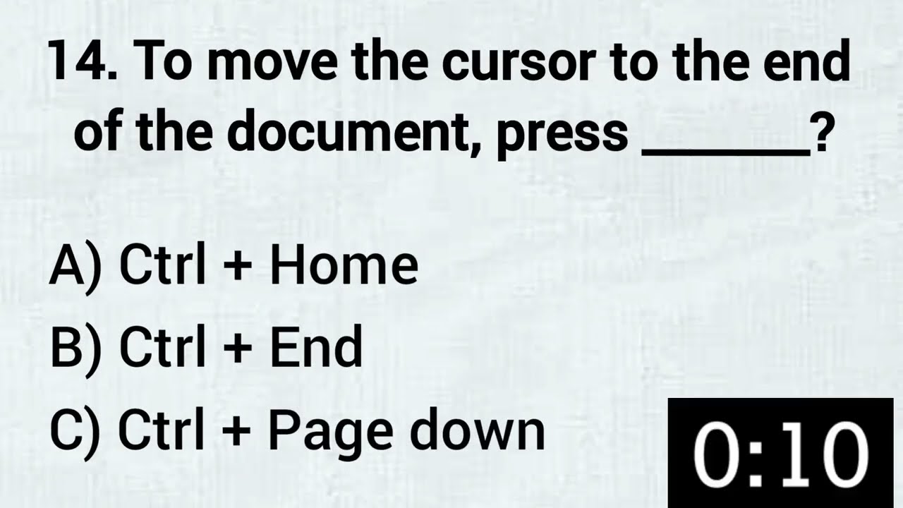 MS Word Quiz | MS Word MCQ Questions and Answers