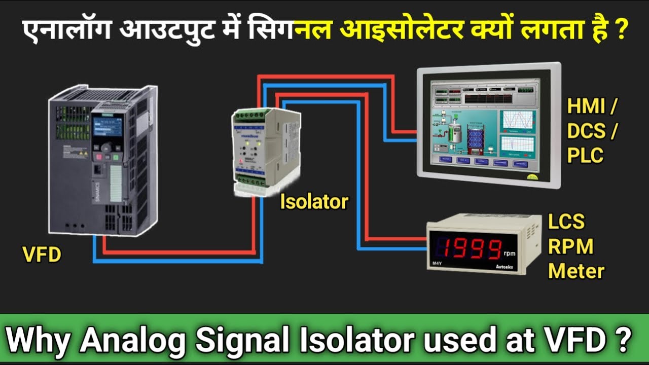 Why Analog Signal Isolator used in VFD panel ?