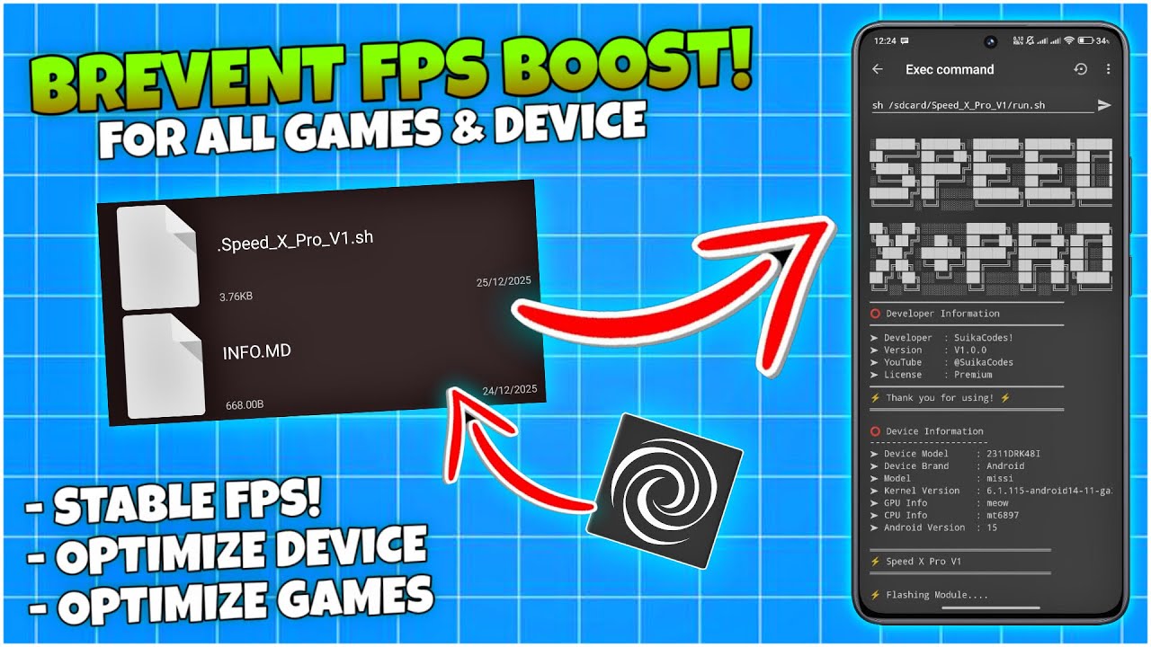 Speed ​​X Pro + модуль Brevent 🔥 | Значительное увеличение FPS и отсутствие задержек на Android