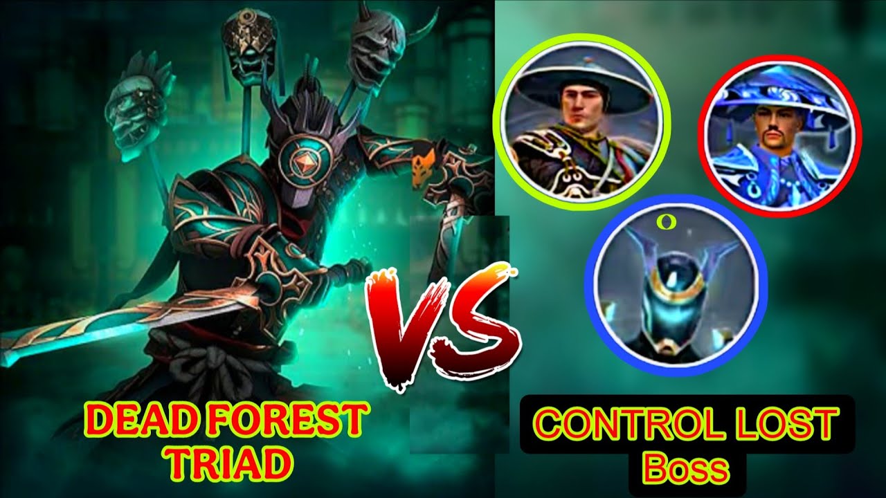 Shadow fight 3 | DEAD FOREST TRIAD vs 3 CONTROL LOST BOSS 