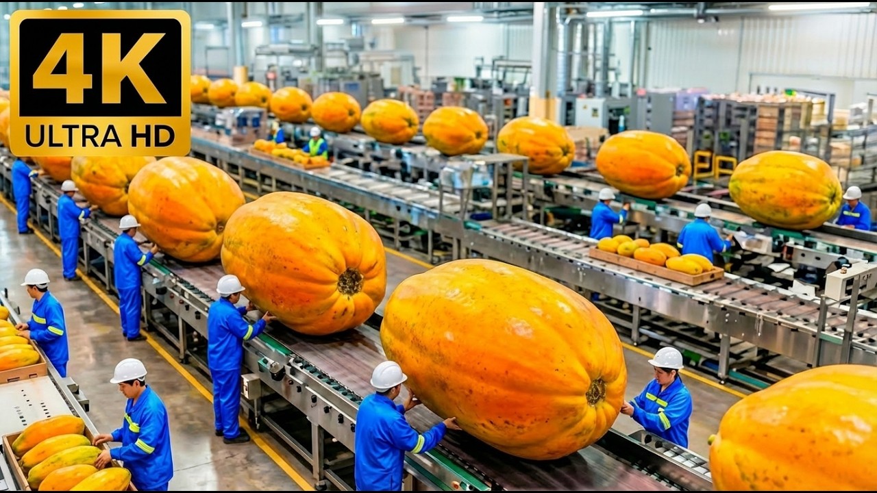 Dentro de la megafábrica de jugo de papaya embotellado