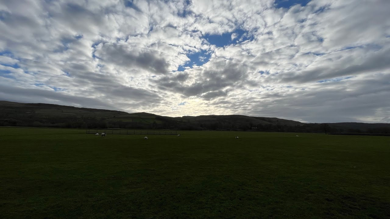 Yorkshire Dales just after sunrise, Kilnsey to Conistone Dib