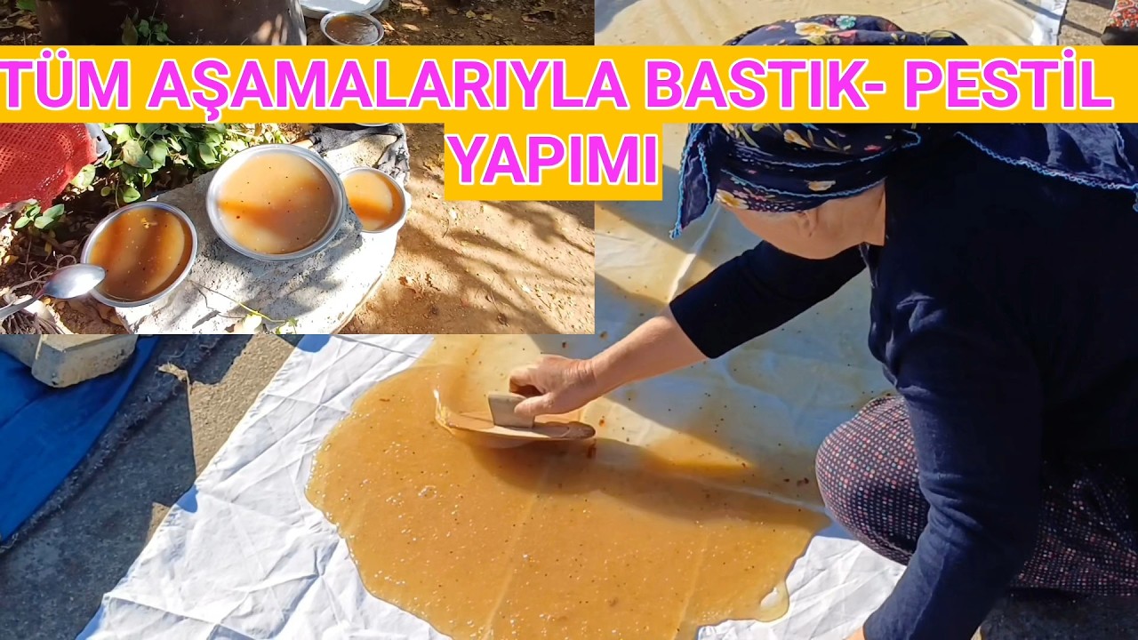 BAŞTAN SONA BASTIK-PESTİL YAPIMI #pestil #&uuml;z&uuml;m