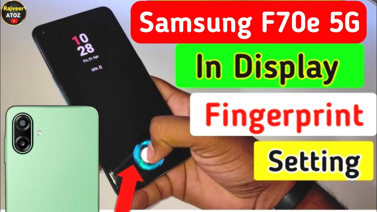 Samsung galaxy F70e 5g in display fingerprint setting | samsung F70e 5g display fingerprint lock 