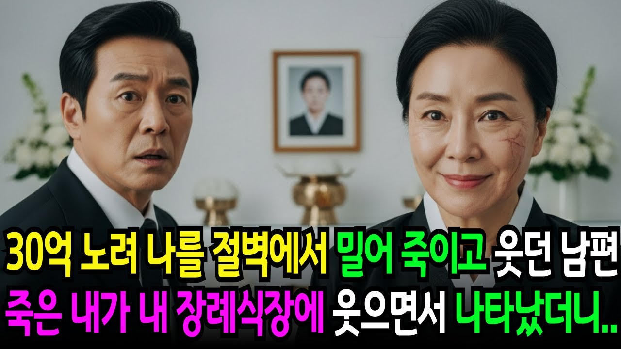 30억 보험금 노리고 나를 절벽에서 밀어 죽인 남편, 죽은 내가 장례식장에 웃으면서 걸어 들어왔더니... | 노후사연 | 오디오북 | 사연라디오 | 감동사연