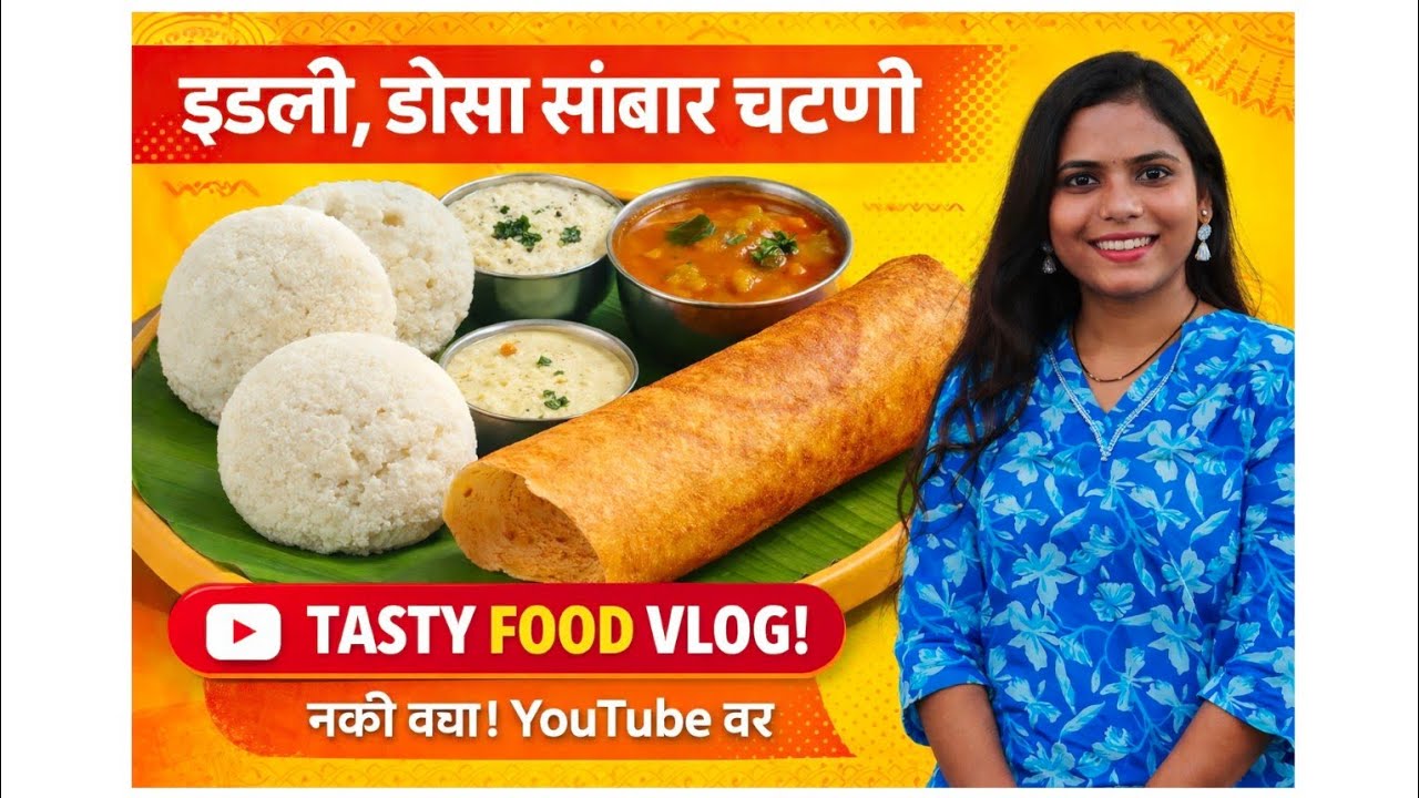 Finally my first food vlog ✨Soft idli, crispy dosa, tasty sambar & chutney 🍽️😍