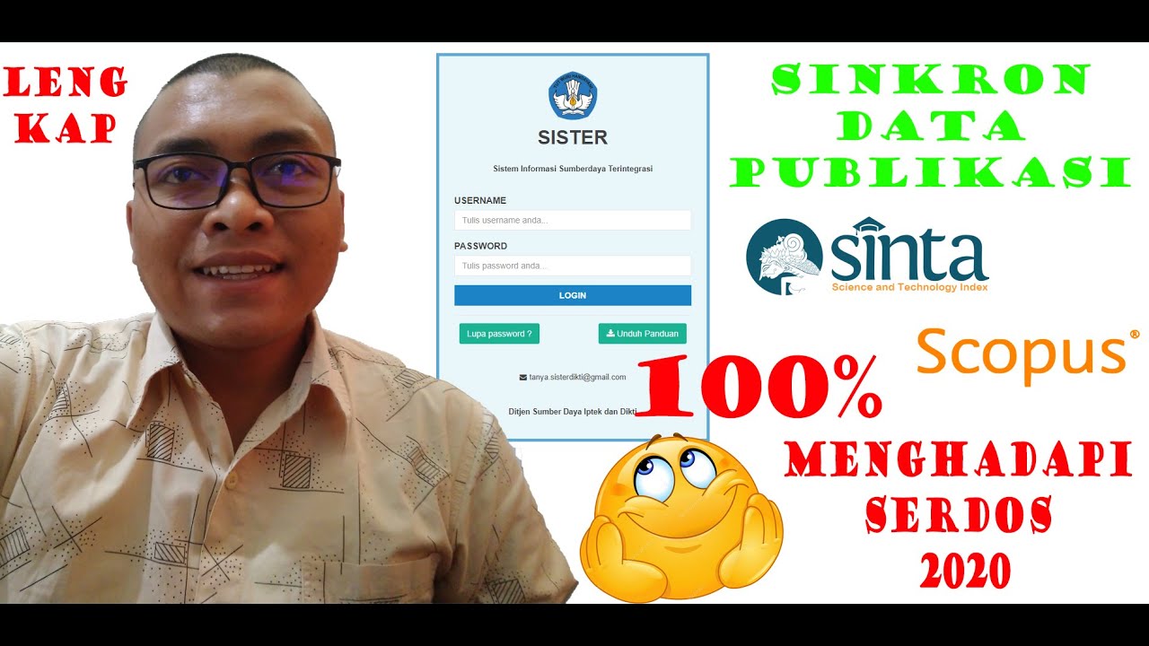 Sinkron 100% full versi lengkap Scopus, SINTA, SISTER. Sukseskan SERDOS 2020. DOSEN wajib Tau.