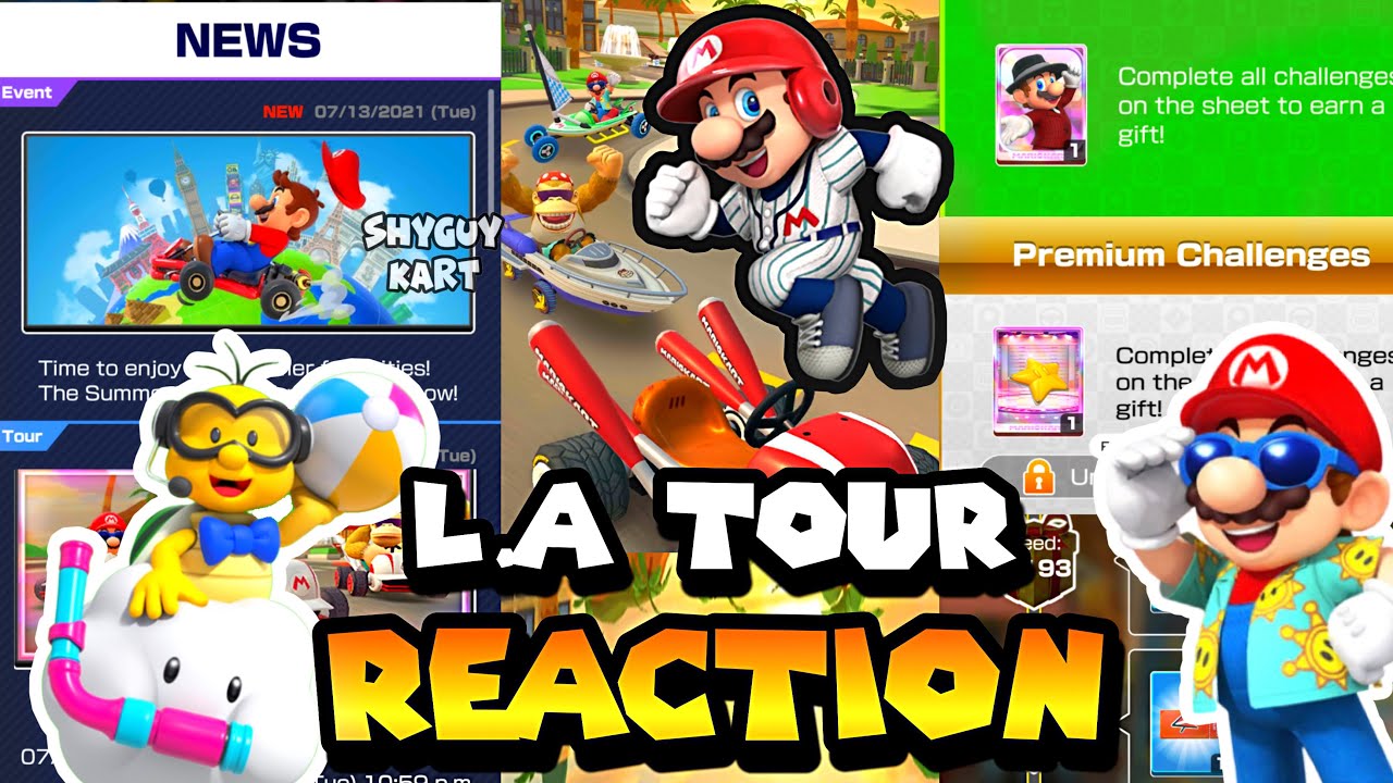 Los Angeles Tour REACTION | My Anniversary | Mario Kart Tour