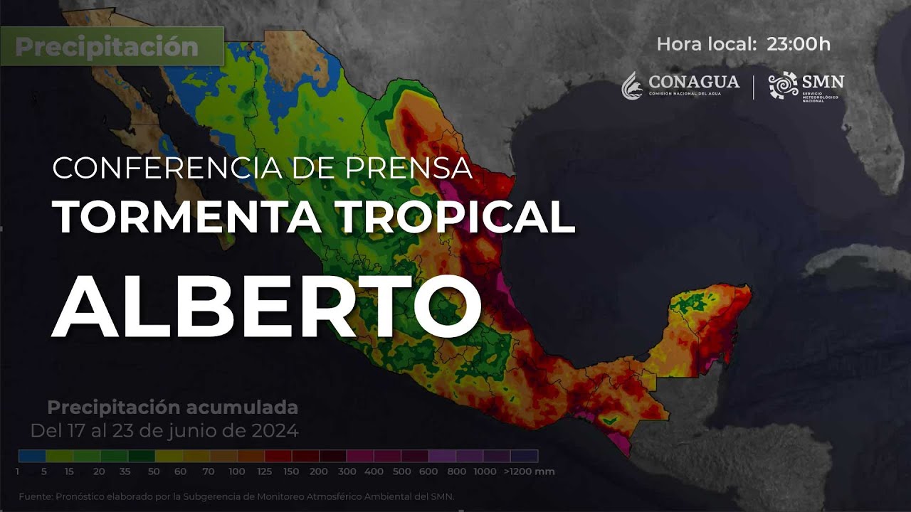 Conferencia de prensa tormenta tropical Alberto