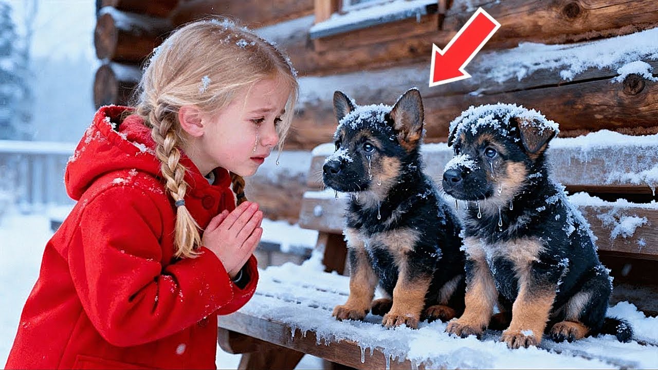 A Little Girl Took In Two Freezing Dogs — The Next Morning, Officers Surrounded Her House!