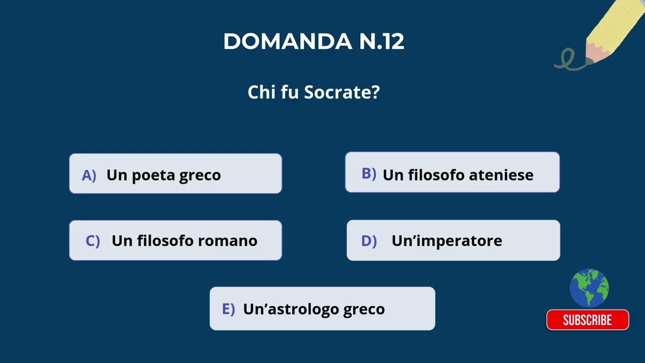 QUIZ CULTURA GENERALE 20 DOMANDE/ PREPARAZIONE TEST DI AMISSIONE E CONCORSI