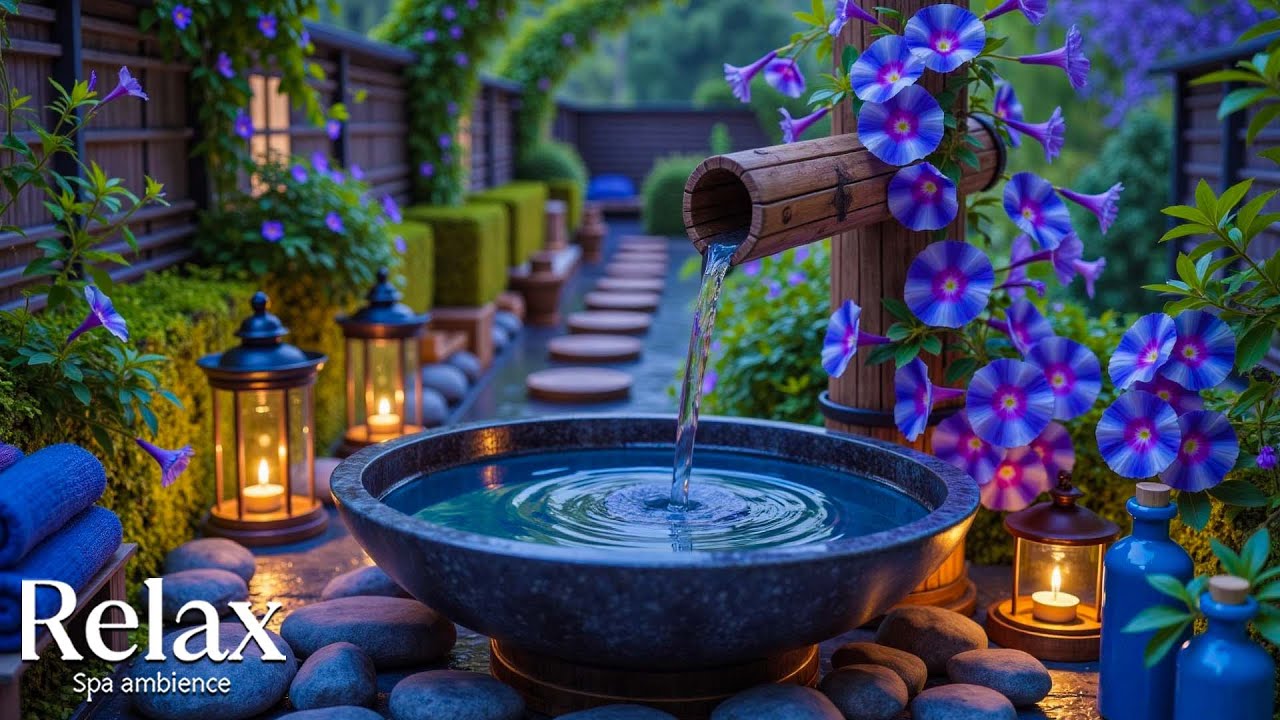 Исцеление разума 🌿 Звуки бамбуковой воды и расслабляющая музыка, снятие тревоги