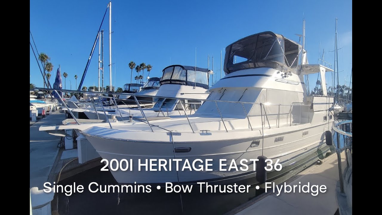2001 Heritage East 36 Sundeck Trawler | Single Cummins • Bow Thruster • Liveaboard Comfort