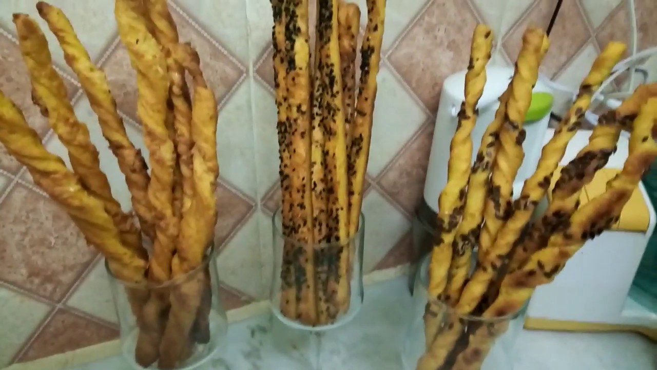 خبز الأصابع المقررررمش les gressins بوصفه ناجحه وشهيه