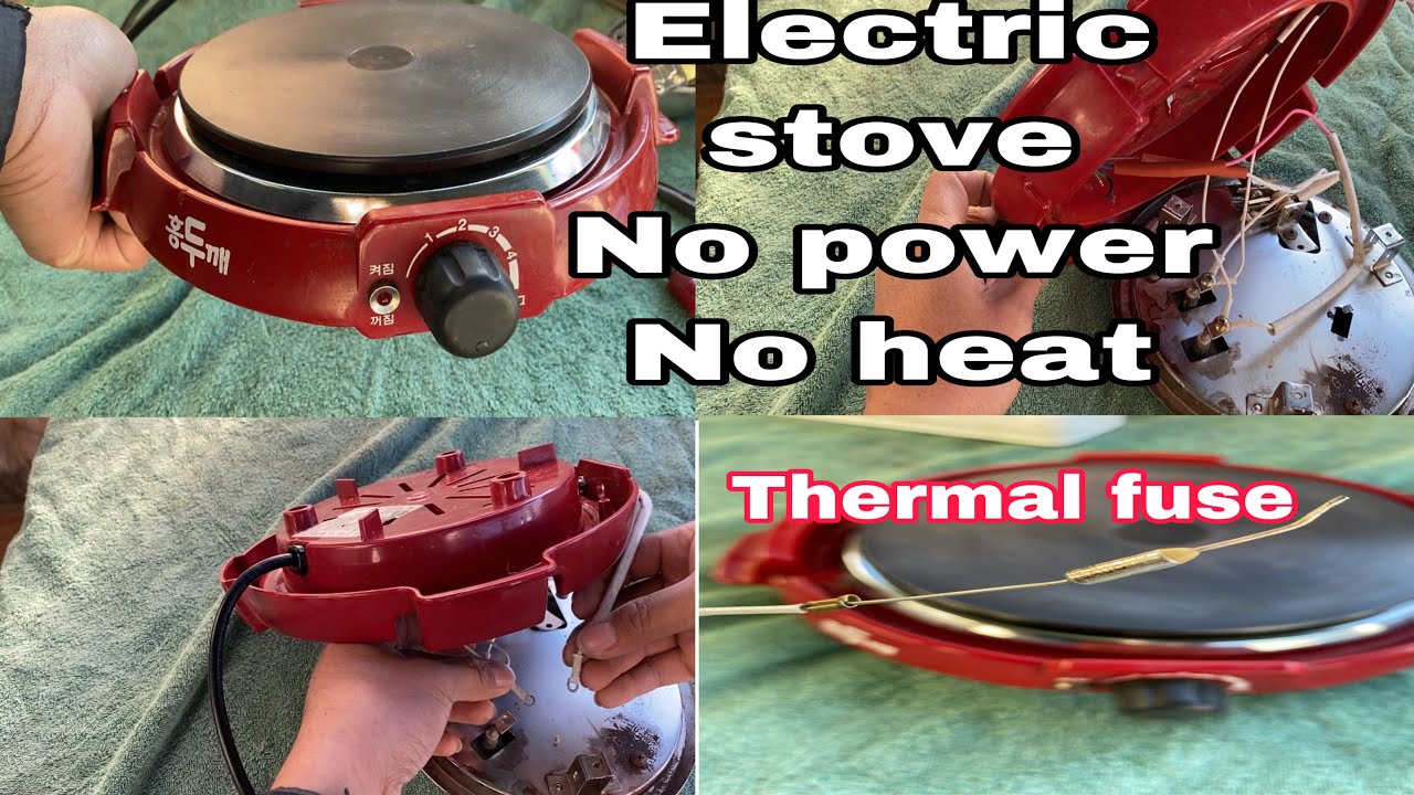 How to repair electric stove no power and not heating//  defective thermal fuse