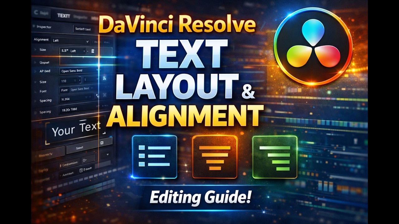 DaVinci Resolve Text Layout & Alignment Tutorial | How to Align Text Perfectly