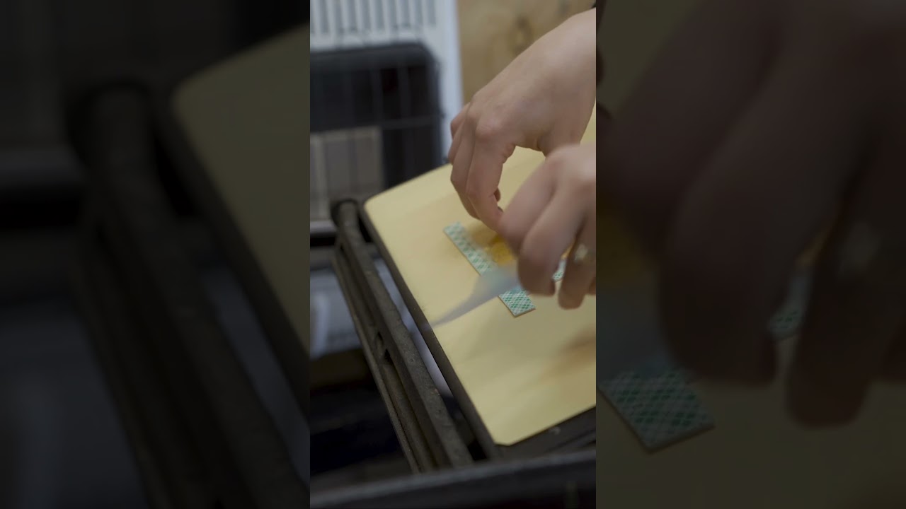 setting up the press to print business cards with a blind impression (pt 1) #letterpress #asmr