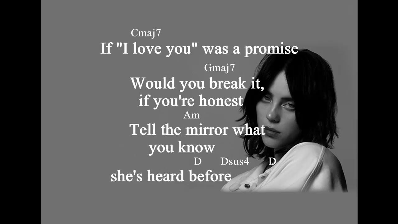 Billie Eilish - idontwannabeyouanymore (Lyrics + Ukulele Chords)