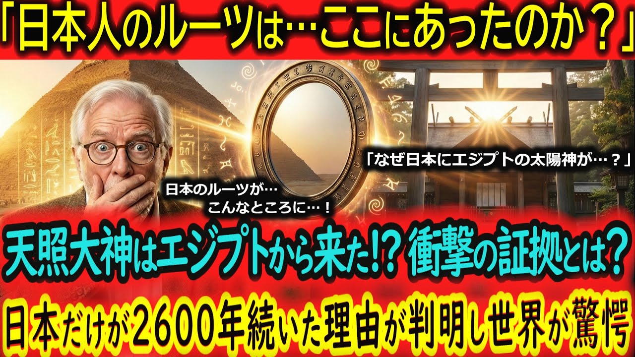 「日本人のルーツはここにあったのか…」エジプト考古学者がギザのピラミッド内部で発見した「天照大神」と完全一致する壁画に世界が衝撃を受け言葉を失った