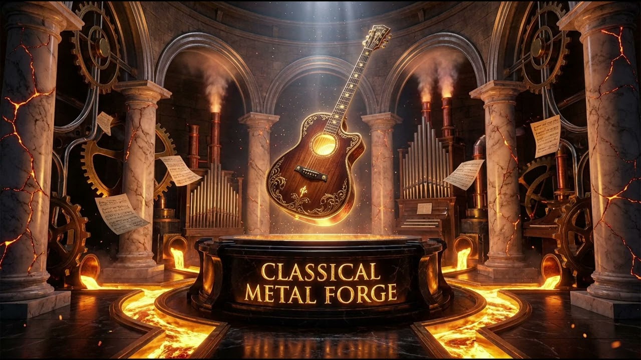 Acoustic Baroque Flames in Oak and Steel MV