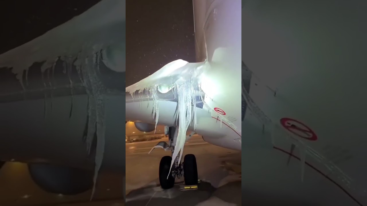 WOW! This Airplane Definitely Needs Deicing Before Taking off, #Aircraft #Deicing #vacation #travel