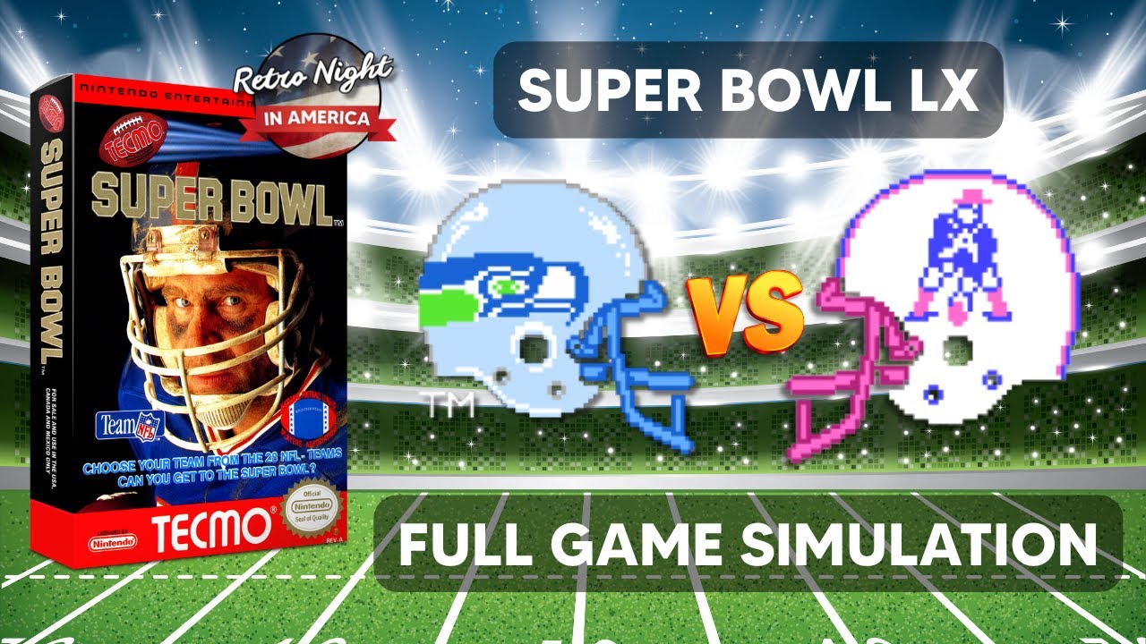 Super Bowl LX Simulation &mdash; Tecmo Super Bowl (NES)