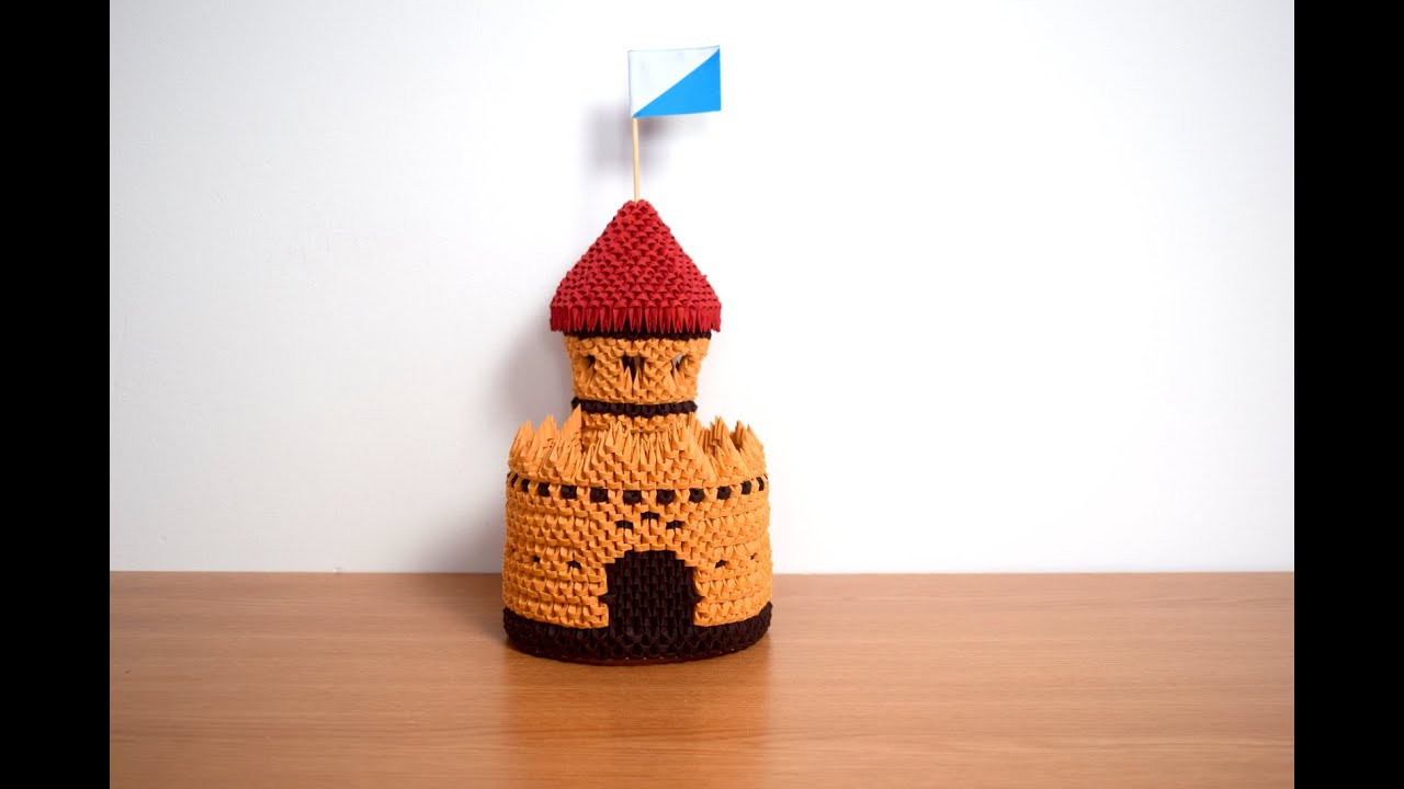 How to make 3d origami castle part 1 || DIY paper castle