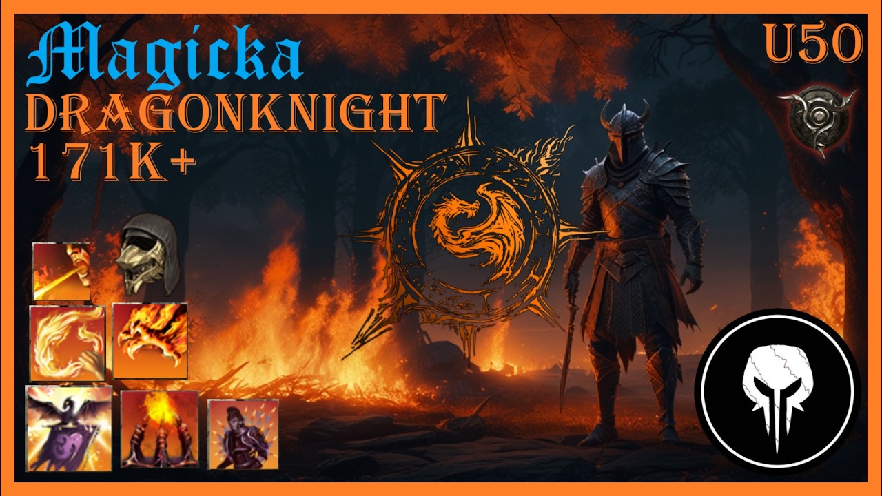 ESO Magicka Dragonknight 171k+ DPS Build, Update 50, PS 5 EU