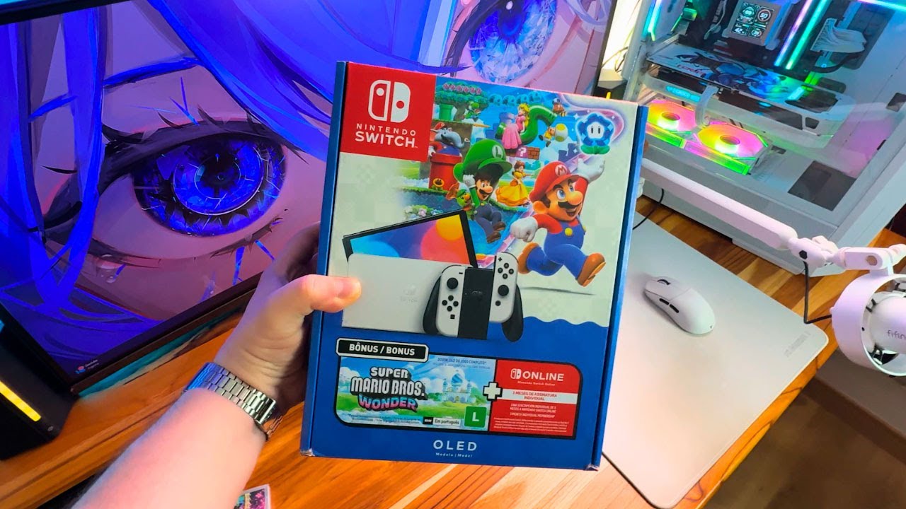Comprei Meu PRIMEIRO Nintendo Switch OLED — Unboxing e Gameplay REAL!