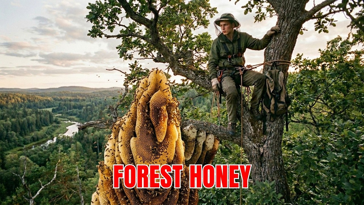One Slip = Game Over | Extreme Wild Honey Hunt on a Giant Tree