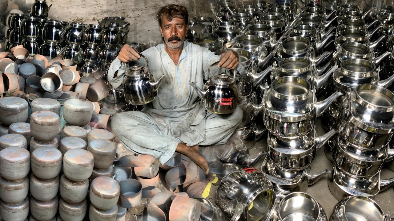 Ketli Banane ka Tarika! Kettle Manufacturing Process! Aluminium kettle making Ahmad Bhola..