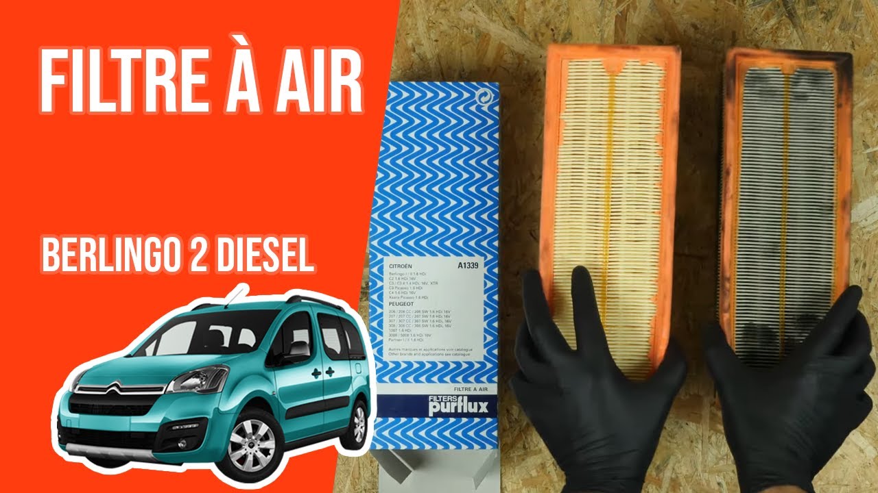 Changer le Filtre à air Berlingo 2 1.6 HDI 💨