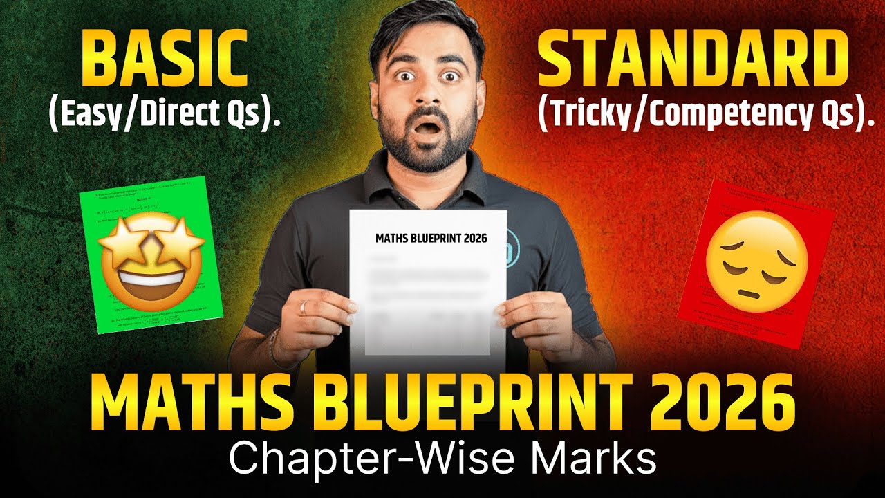 🔥 Class 10 Maths Blueprint 2026 | Basic vs Standard Maths Paper Pattern | Chapter Wise Weightage
