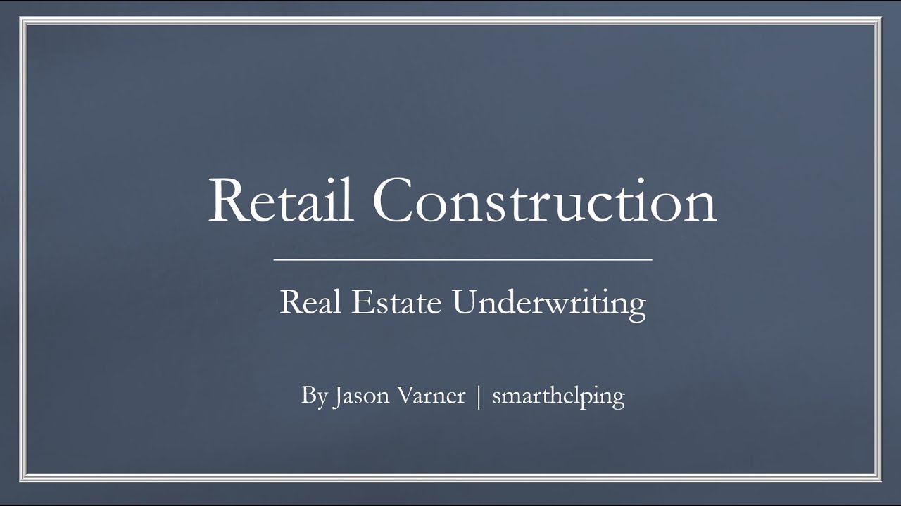 Construction of a Retail Building (Real Estate Model)