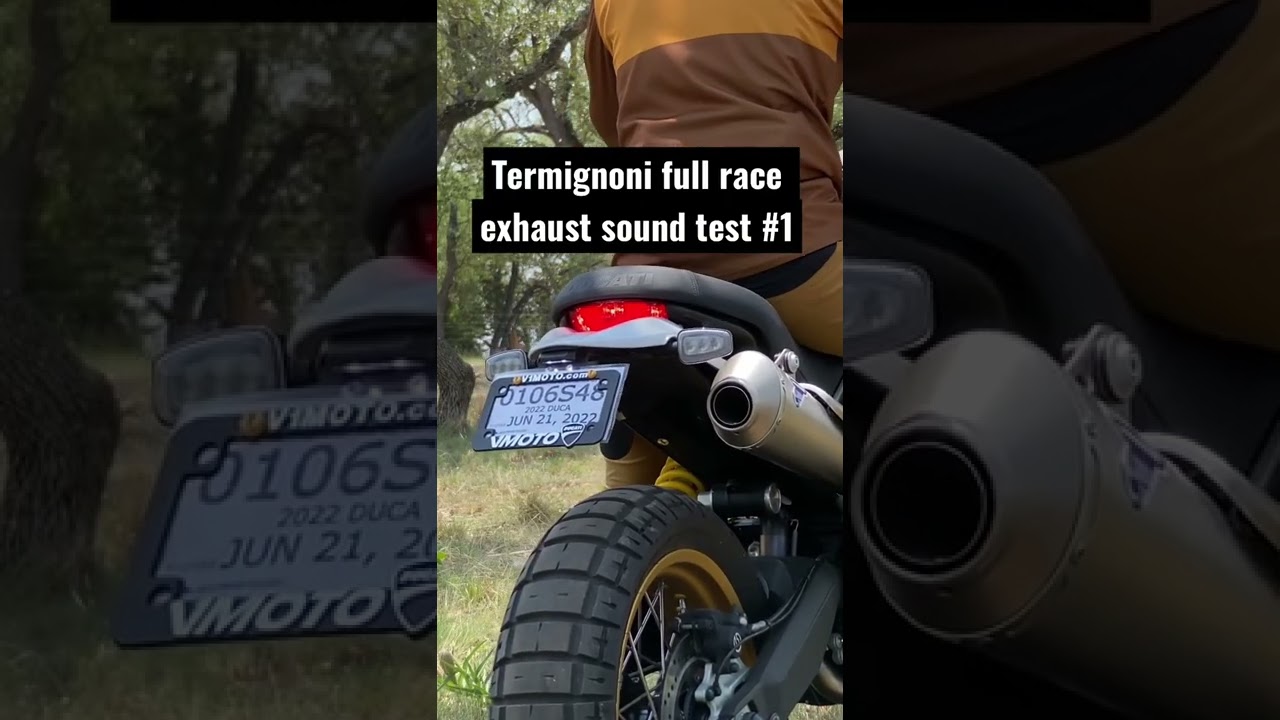 Ducati Scrambler Desert Sled Termignoni full race exhaust test #1