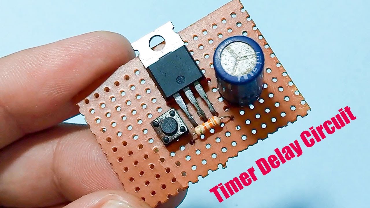 Time Delay Circuit With Mosfet Transistor IRF540N Mosfet