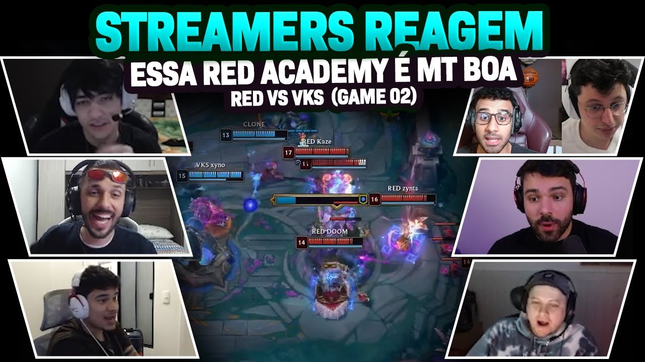 STREAMERS REAGEM: ESSE TIME TEM NIVEL LTA SUL! | GAME 02 | RED vs VKS
