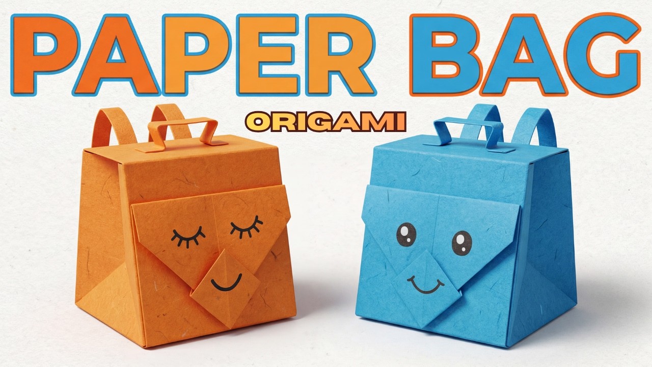 Origami Paper School Bag 🎒 | Easy Paper Backpack Craft ✨