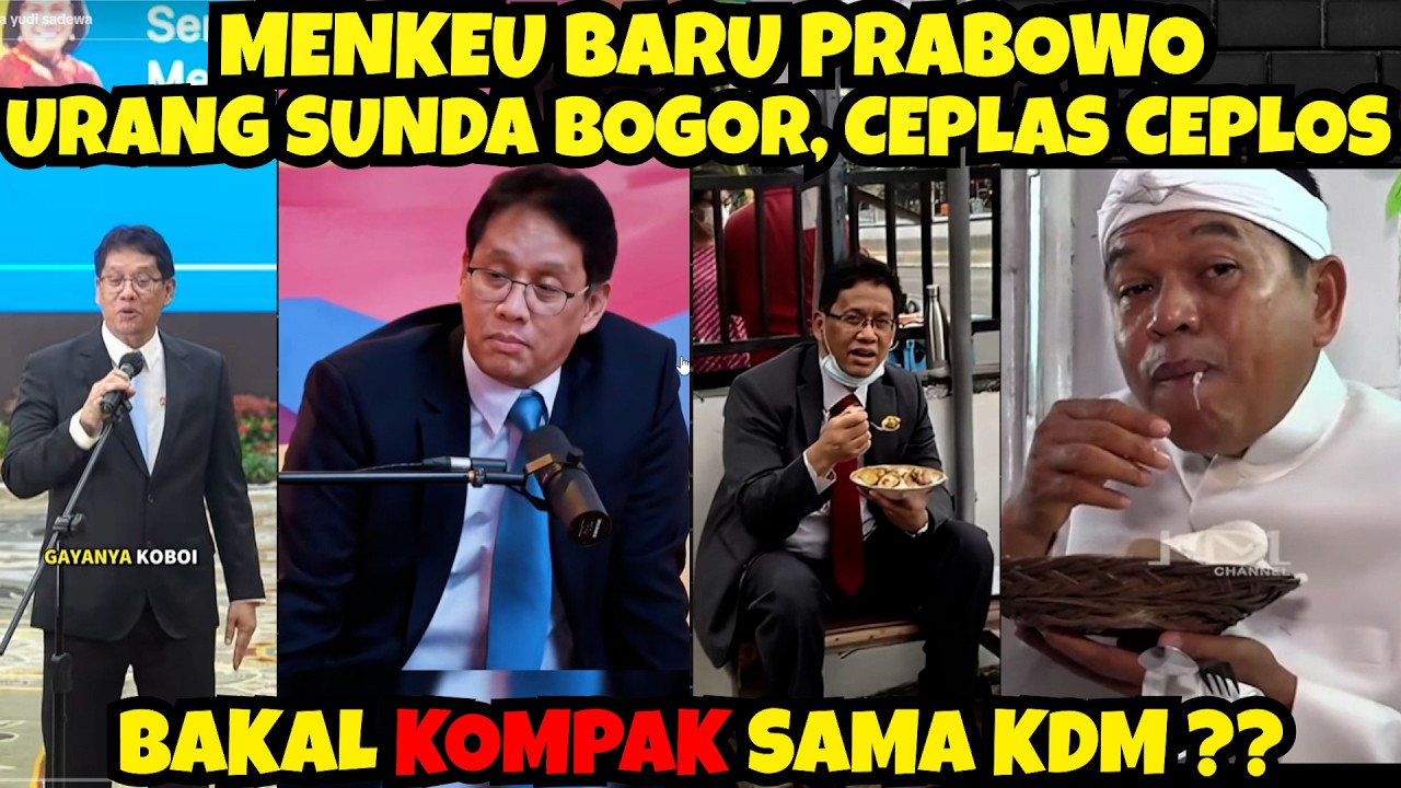 Purbaya, Menkeu Baru‼️Urang Sunda Ceplas Ceplos Mirip Bu Susi. Bakal Cocok Sama KDM ⁉️