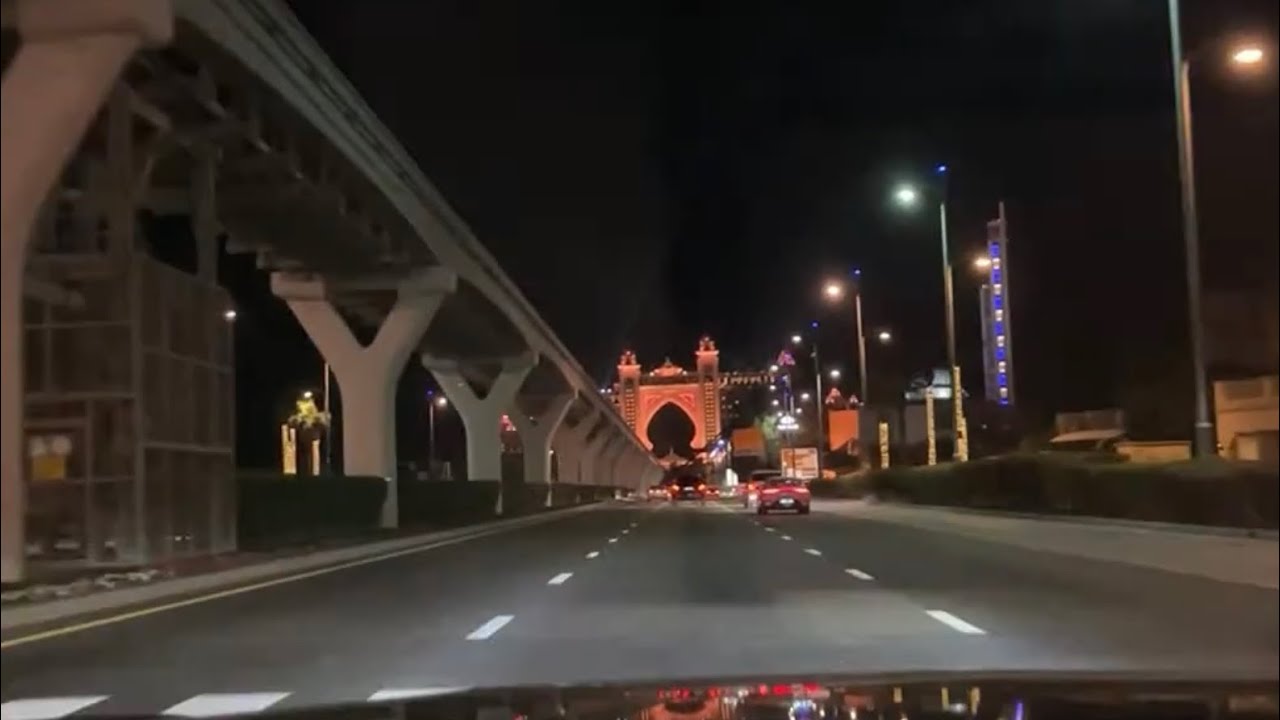 LIVE from Dubai #16 - Night Time Palm Drive
