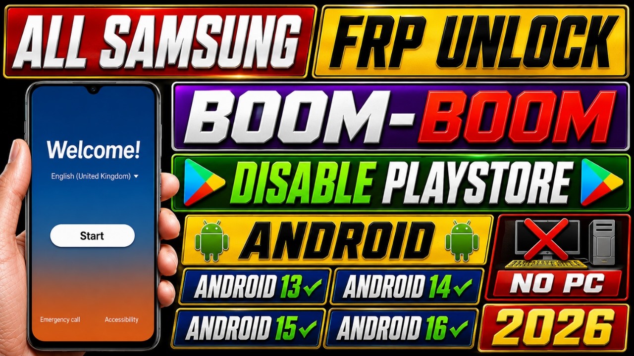 NEW Trick 2026 Samsung FRP Bypass Android 13-14-15-16 Without PC | PlayStore Disabled
