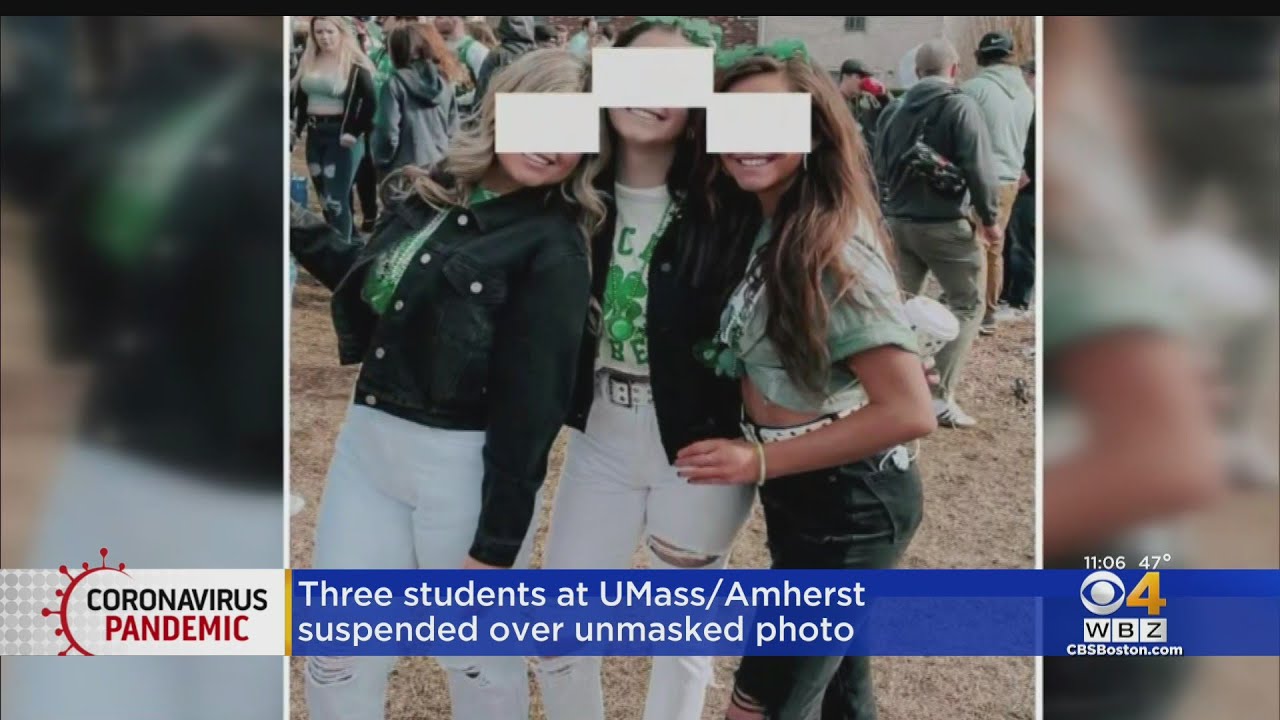 3 UMass Students Kicked Off Campus For Maskless Photo
