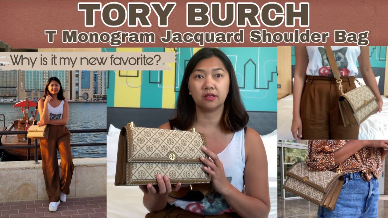 BAG REVIEW | Tory Burch T Monogram Jacquard Shoulder Bag | Jeri Drizzle