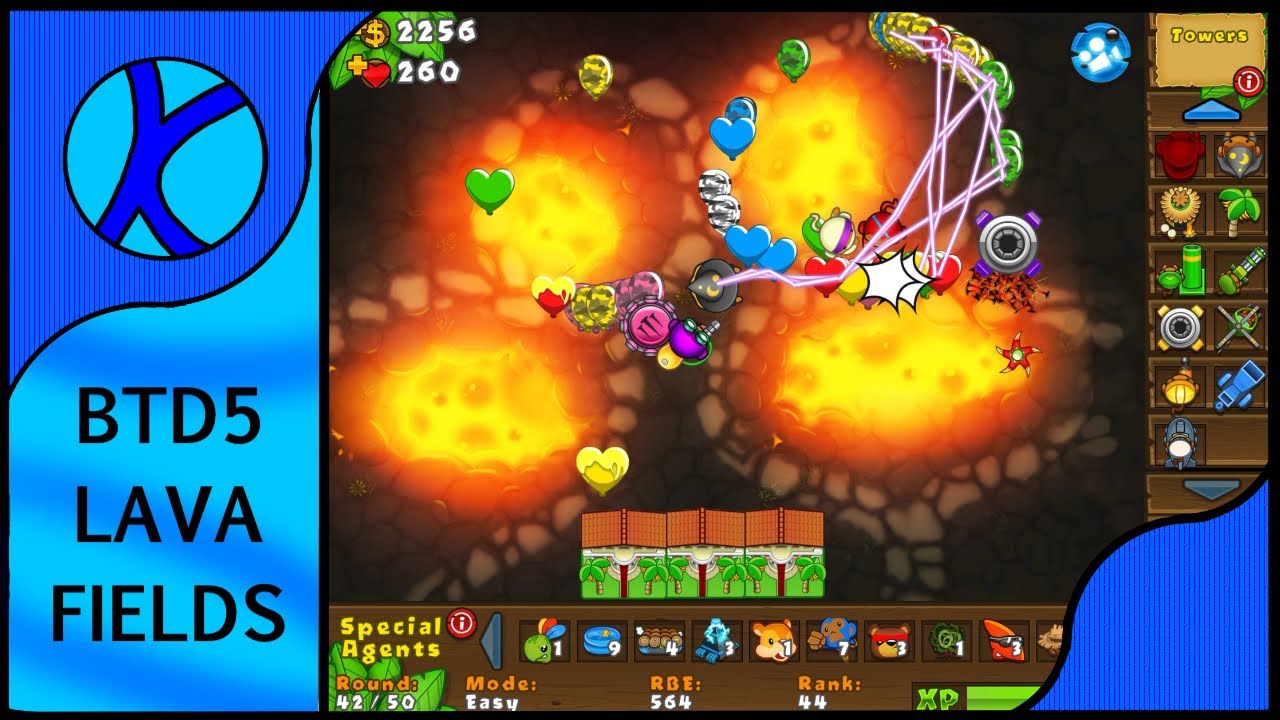 BTD5 Gameplay (Lava Fields)