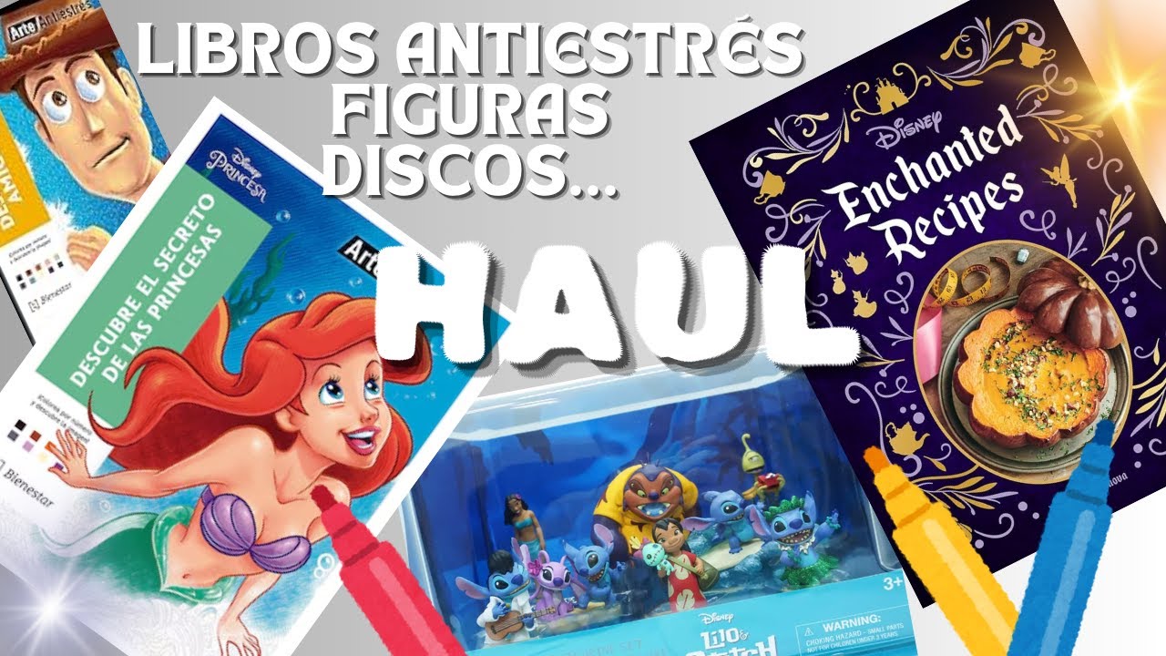 Haul Disney: Figuras + Libro de recetas, Para Colorear y más cosas mágicas ✨️