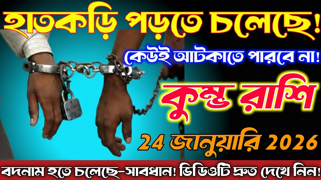 কুম্ভ রাশি♒24 জানুয়ারি 2026 থেকে হাতকড়ি পড়তে পারে—কেউই আটকাতে পারবে না! সাবধান! Kumbh Rashi